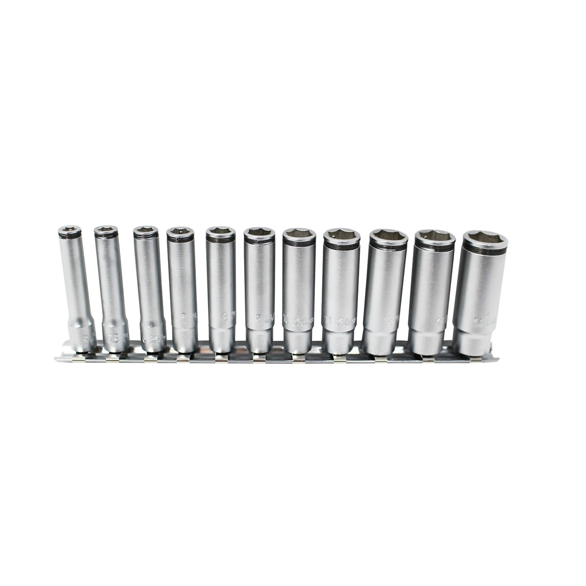 Ko-ken USA Special Deep Nut Grip Socket Set — 1/4in. Sq. Dr., 5-14mm, 11 Pcs, Model# KKNRS2350M-11
